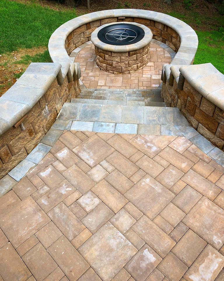 Patio with Fireplace by Stafford Landscape2