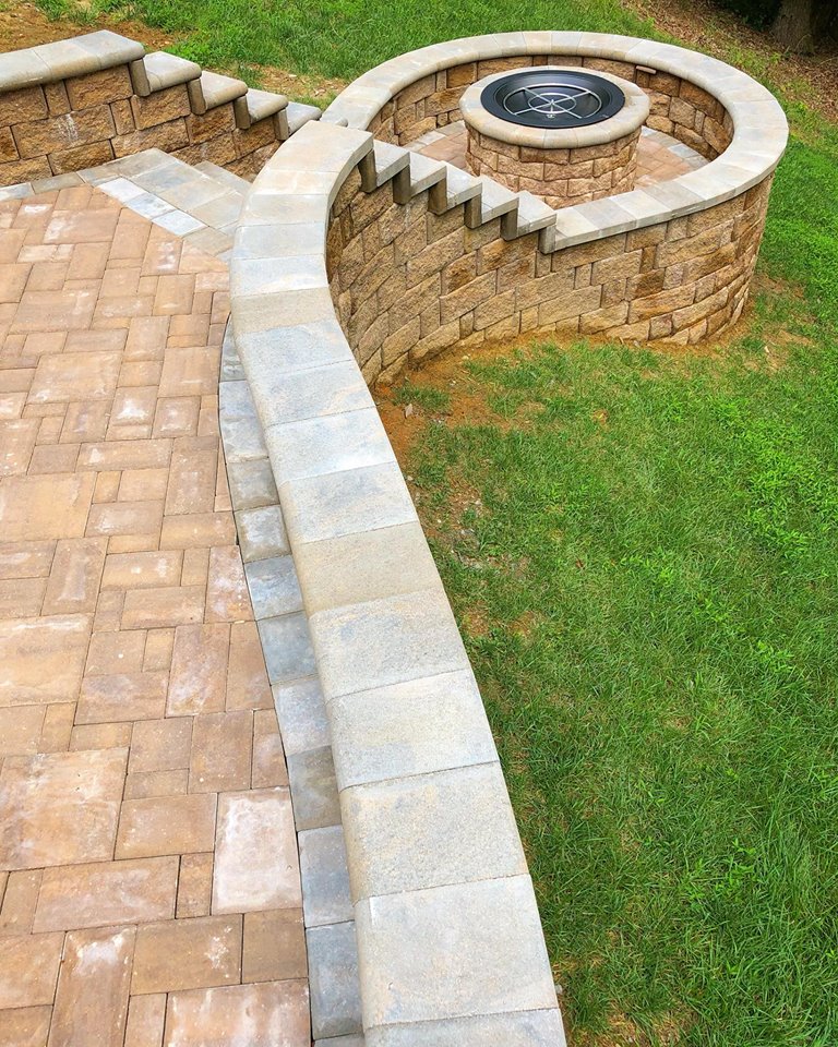 Patio with Fireplace by Stafford Landscape3